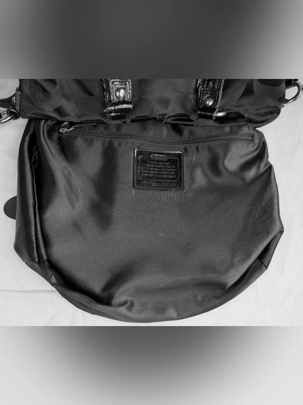 Coach Poppy Signature Satchel Black w/ Silver Hearts – Orig Hangtags + Dust Bag